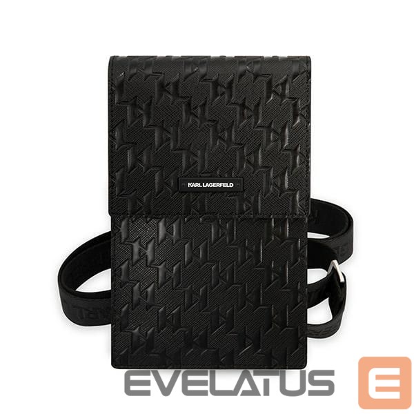 Kitas telefono priedas Karl Lagerfeld Karl Lagerfeld Handbag KLWBSAMSMK black/black Monogram Plate