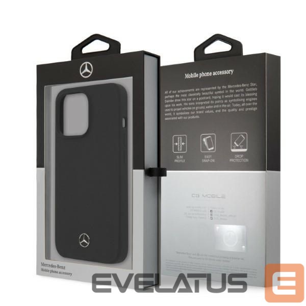 Nugarėlės dėklai Mercedes-Benz Mercedes Silicone Line MagSafe case for iPhone 13 Pro / iPhone 13 - black