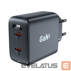 Adapteriai Acefast  Fast charger GaN 35W PD 2x USB C Acefast A49 - black 