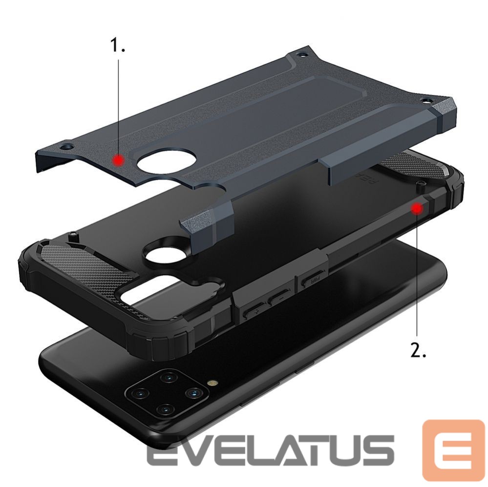Nugarėlės dėklai Hurtel Hybrid Armor case for Realme 10 5G / Realme 9i 5G armored hybrid case black