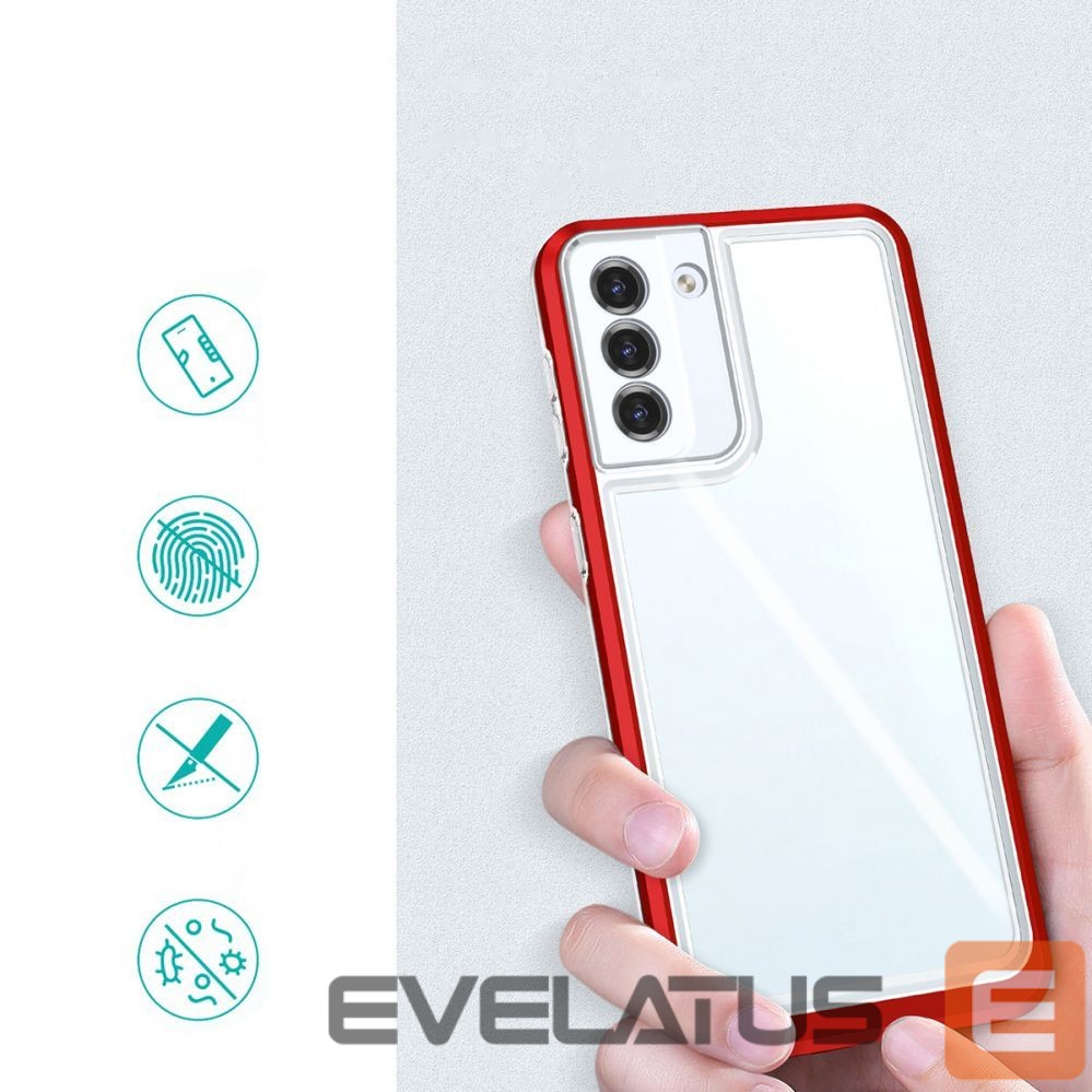 Nugarėlės dėklai Hurtel Red || Transparent