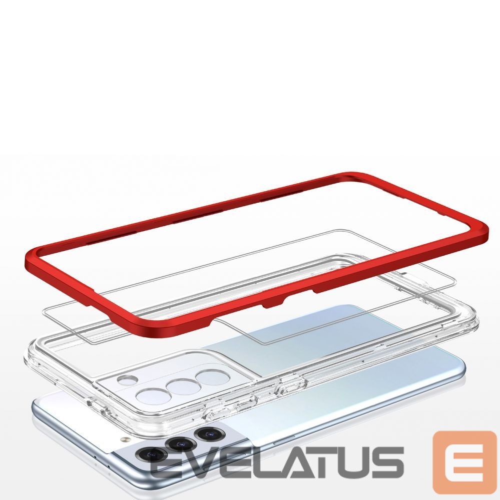 Nugarėlės dėklai Hurtel Red || Transparent