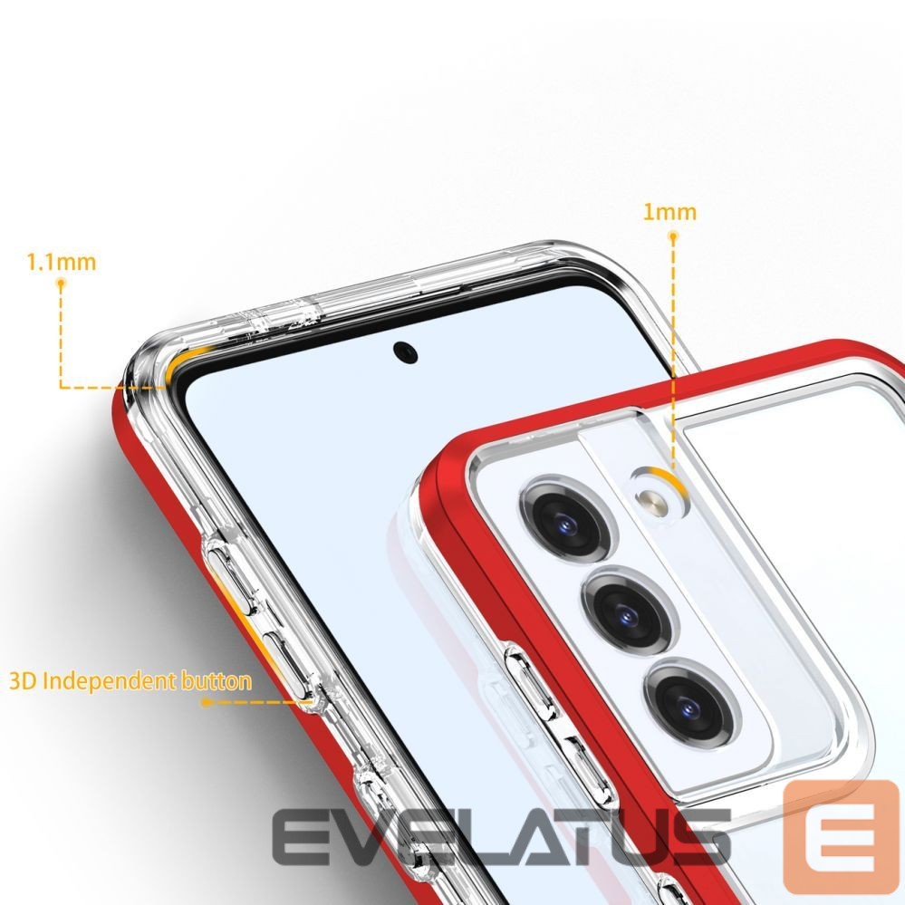 Nugarėlės dėklai Hurtel Red || Transparent