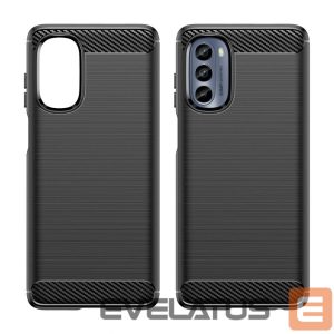 Nugarėlės dėklai Hurtel - Carbon Case for Motorola Moto G62 5G flexible silicone carbon cover black 