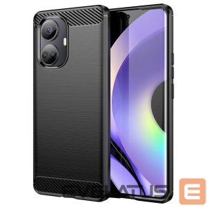 Nugarėlės dėklai Hurtel  Carbon Case case for Realme 10 Pro flexible silicone carbon cover black 
