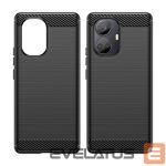 Nugarėlės dėklai Hurtel  Carbon Case case for Realme 10 Pro+ flexible silicone carbon cover black 