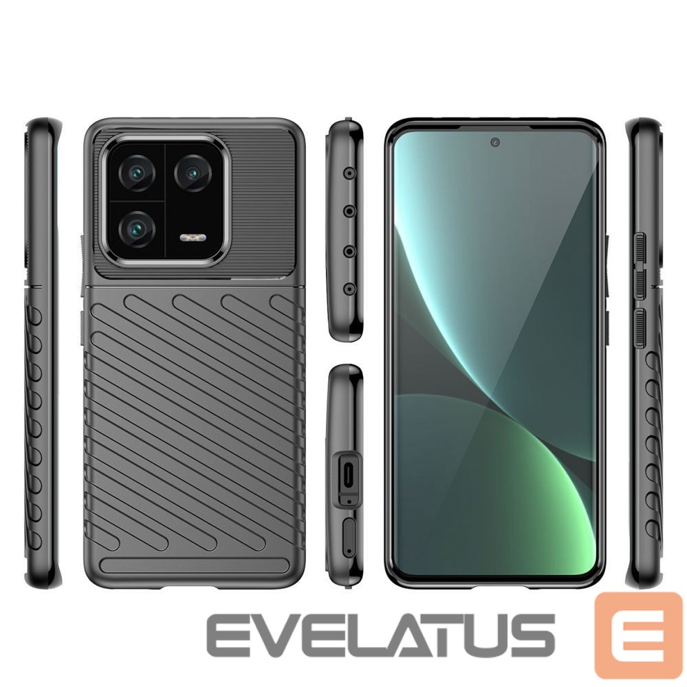 Nugarėlės dėklai Hurtel Thunder Case case for Xiaomi 13 Pro silicone armor case black