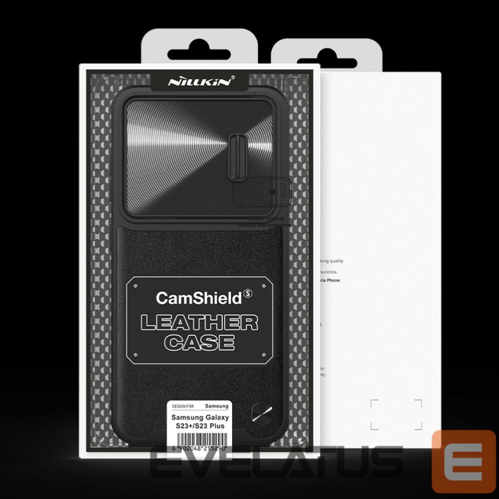 Nugarėlės dėklai Nillkin Nillkin CamShield Leather S Case for Samsung Galaxy S23+ cover with camera cover black