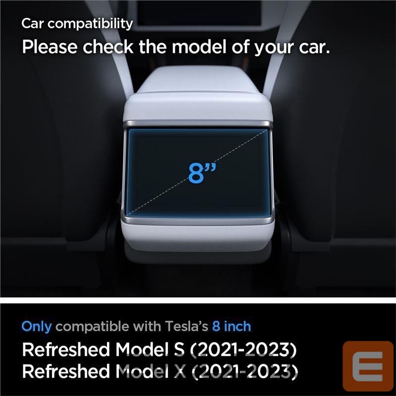 Apsauginiai stiklai Spigen Spigen Glas.tR Slim Tempered Glass for Tesla Model X 2022 / Model S 2021 - Black