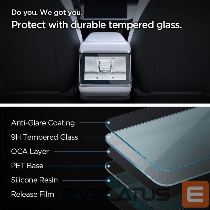 Apsauginiai stiklai Spigen Spigen Glas.tR Slim Tempered Glass for Tesla Model X 2022 / Model S 2021 - Black