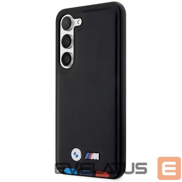 Nugarėlės dėklai BMW BMW BMHCS23M22PTDK S23+ S916 black/black Leather Stamp Tricolor