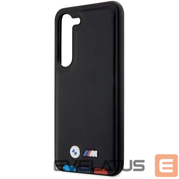 Nugarėlės dėklai BMW BMW BMHCS23M22PTDK S23+ S916 black/black Leather Stamp Tricolor