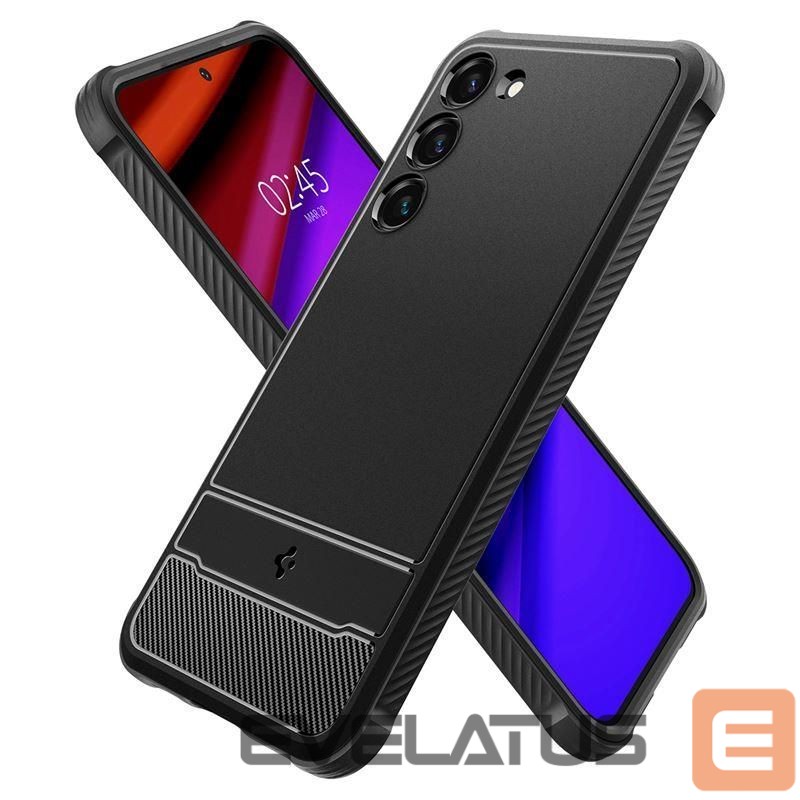 Nugarėlės dėklai Spigen Spigen Rugged Armor Case for Samsung Galaxy S23 - Matte Black