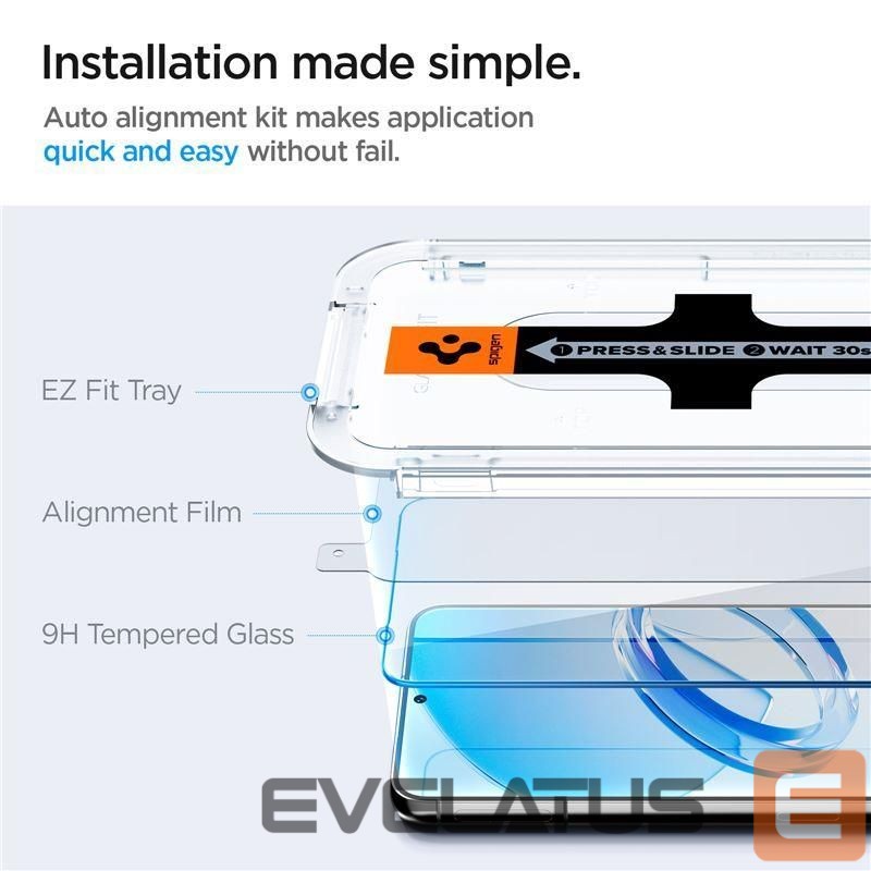 Apsauginiai stiklai Spigen Spigen Glas.tR EZ Fit Tempered Glass for Samsung Galaxy S23 - 2 pcs.
