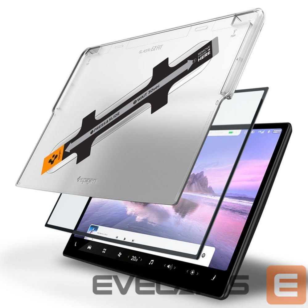 Apsauginiai stiklai Spigen Spigen Glas.tR EZ Fit Tempered Glass for Tesla Model X 2022 / Model S 2021 - Black