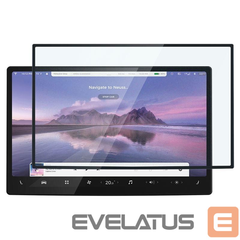 Apsauginiai stiklai Spigen Spigen Glas.tR EZ Fit Tempered Glass for Tesla Model X 2022 / Model S 2021 - Black