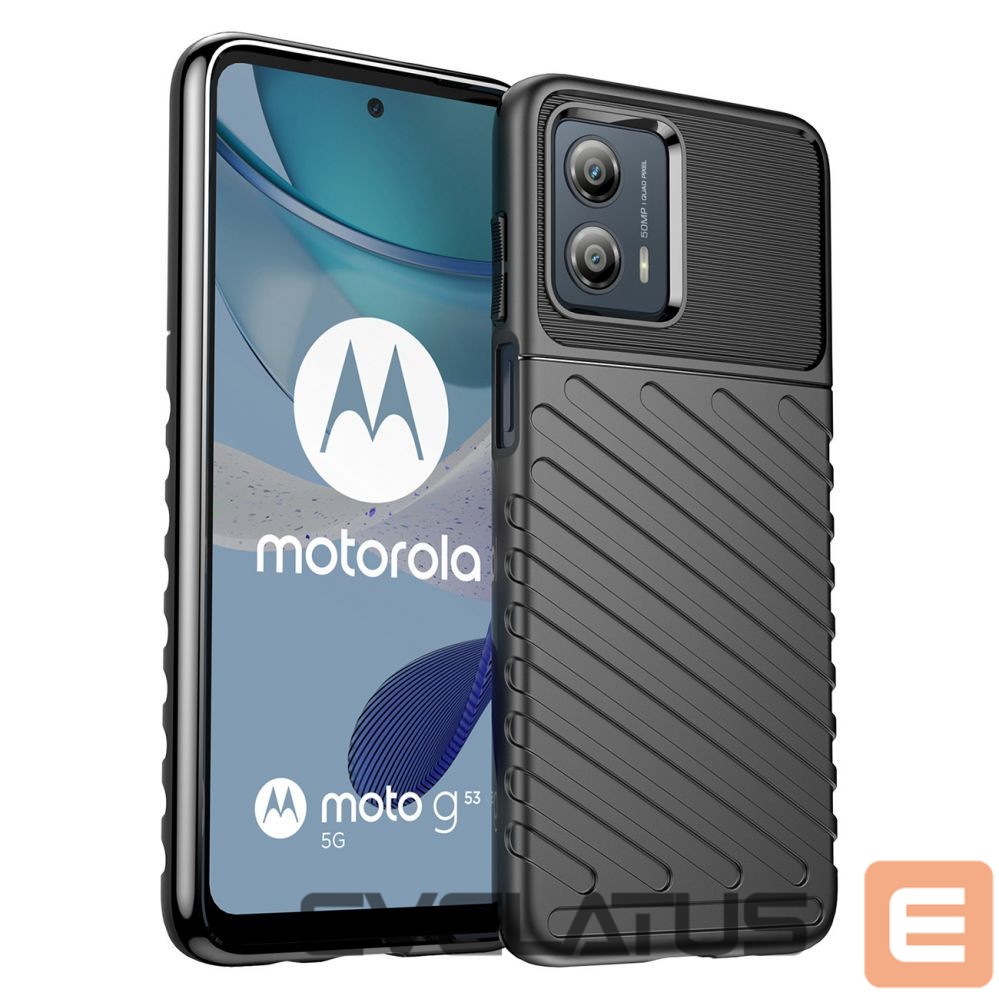 Nugarėlės dėklai Hurtel Thunder Case case for Motorola Moto G53 silicone armor case black
