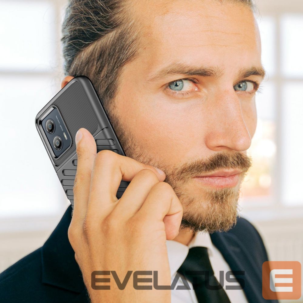 Nugarėlės dėklai Hurtel Thunder Case case for Motorola Moto G53 silicone armor case black