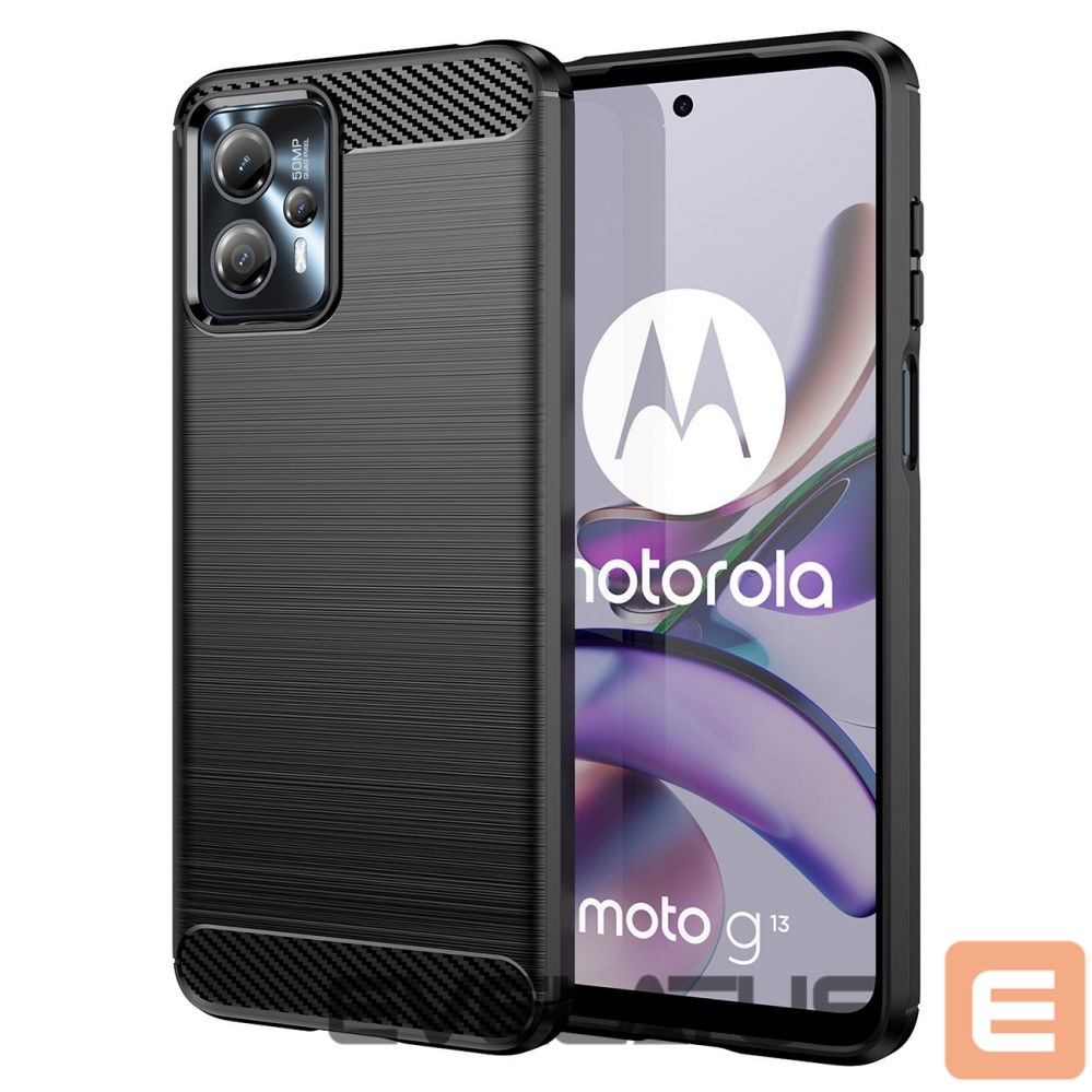 Nugarėlės dėklai Hurtel Carbon Case for Motorola Moto G13 flexible silicone carbon cover black