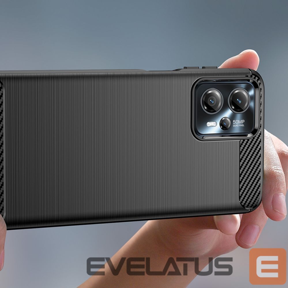 Nugarėlės dėklai Hurtel Carbon Case for Motorola Moto G13 flexible silicone carbon cover black