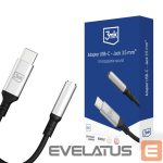 Kabelis 3MK  3mk USB-C adapter - 3.5 mm minijack - silver 