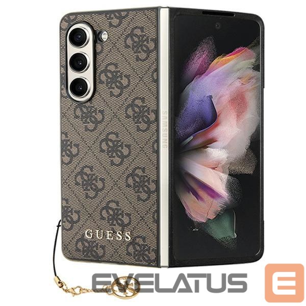 Nugarėlės dėklai Guess Guess GUHCZFD5GF4GBR F946 Z Fold5 brown/brown hardcase 4G Charms Collection