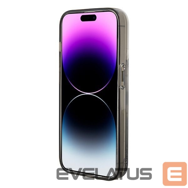 Nugarėlės dėklai Karl Lagerfeld Karl Lagerfeld Liquid Glitter Choupette case for iPhone 15 - transparent