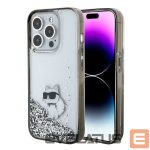Nugarėlės dėklai Karl Lagerfeld  Karl Lagerfeld Liquid Glitter Choupette case for iPhone 15 Pro Max - transparent 