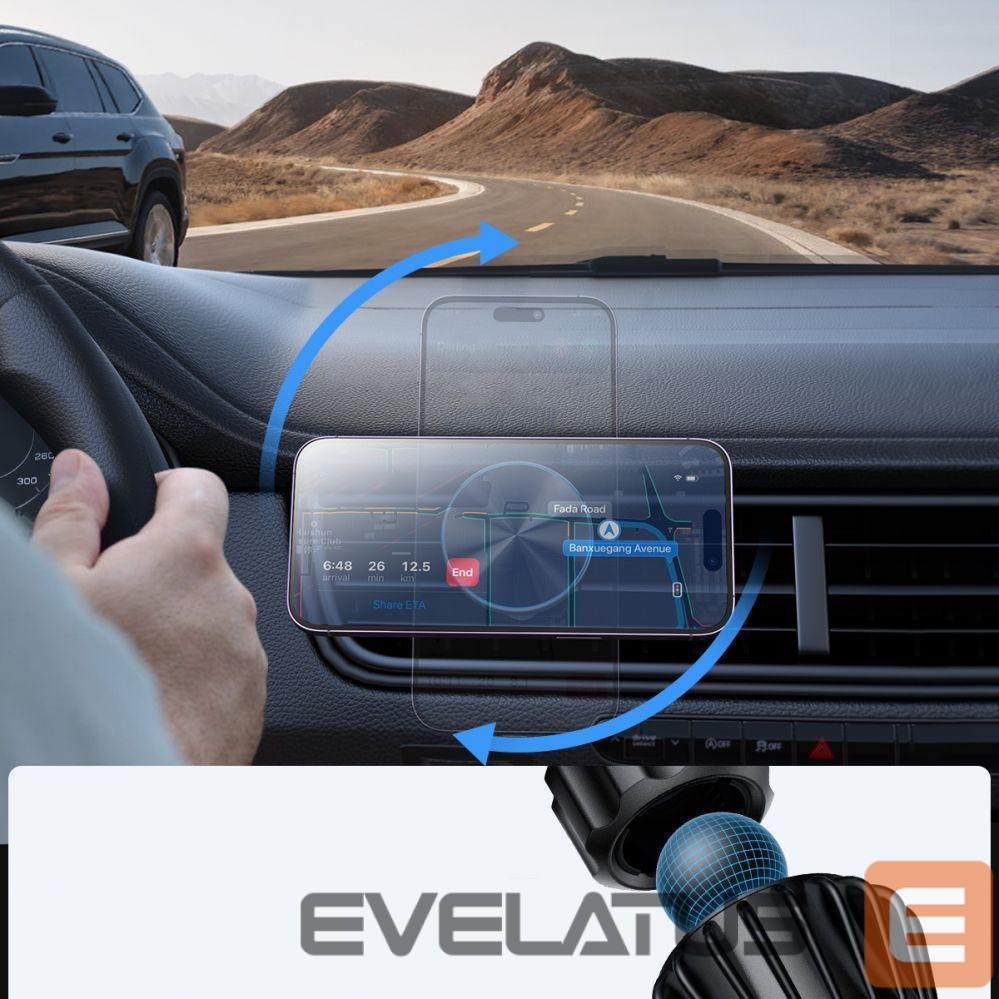 Kabelis Joyroom Joyroom Magnetic Car Holder Wireless Charger 15W for Air Vent Black (JR-ZS240 Pro)