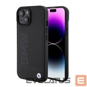 Nugarėlės dėklai BMW  BMW BMHMP15SSLLBK iPhone 15 6.1" black/black Magsafe hardcase Signature Logo Imprint 