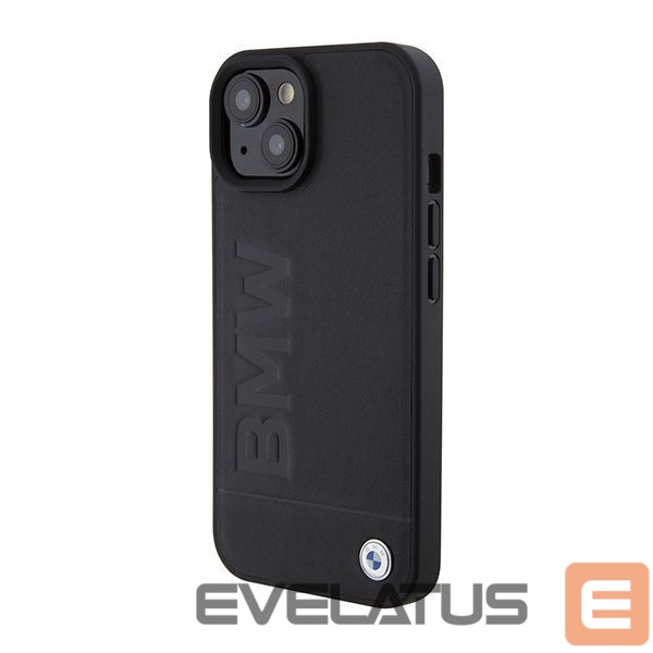 Nugarėlės dėklai BMW BMW BMHMP15SSLLBK iPhone 15 6.1" black/black Magsafe hardcase Signature Logo Imprint