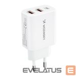 Adapteriai Wozinsky  Wozinsky CWCUCW 30W USB-C / 2 x USB-A Wall Charger - White 