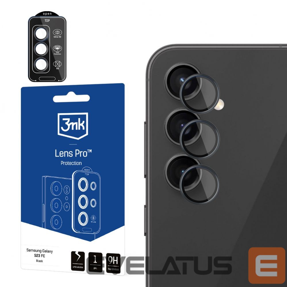 Apsauginiai stiklai 3MK Samsung Galaxy S23 FE - 3mk Lens Protection Pro Black