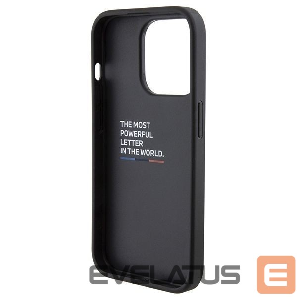 Nugarėlės dėklai BMW BMW Grip Stand Smooth & Perforated case for iPhone 15 Pro - black