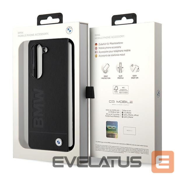 Nugarėlės dėklai BMW BMW Signature Logo Imprint case for Samsung Galaxy Z Fold 5 - black