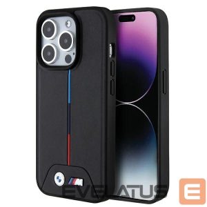 Nugarėlės dėklai BMW  BMW Quilted Tricolor MagSafe case for iPhone 15 Pro - black 