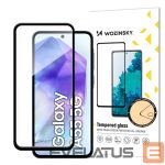 Apsauginiai stiklai Wozinsky  Wozinsky Tempered Glass Full Glue for Samsung Galaxy A55 with black frame 