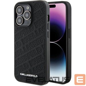 Nugarėlės dėklai Karl Lagerfeld  Karl Lagerfeld Quilted K Pattern iPhone 15 Pro Case - Black 