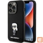 Nugarėlės dėklai Karl Lagerfeld  Karl Lagerfeld Silicone Ikonik Metal Pin case for iPhone 15 Pro - black 