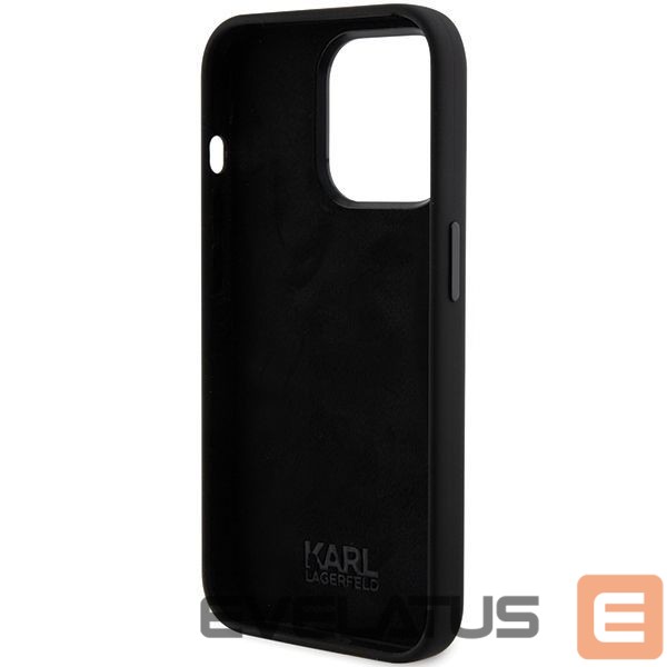 Nugarėlės dėklai Karl Lagerfeld Karl Lagerfeld Silicone Karl&Choupette Head case for iPhone 15 Pro Max - black