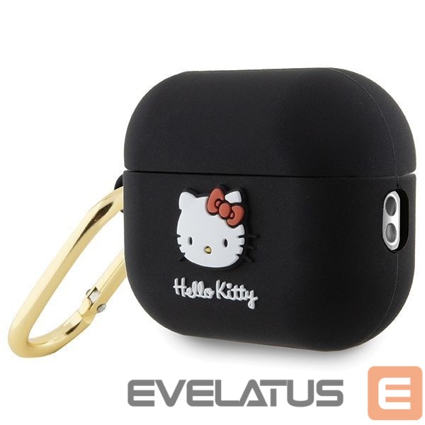 Kitas telefono priedas Hello Kitty Hello Kitty Silicone 3D Kitty Head Case for AirPods Pro 2 (2022/2023) - Black
