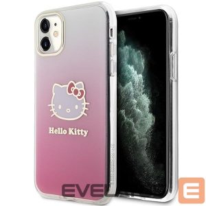 Nugarėlės dėklai Hello Kitty  Hello Kitty IML Gradient Electrop Kitty Head Case for iPhone 11 / Xr - Pink 