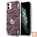 Nugarėlės dėklai Hello Kitty  Hello Kitty IML Tags Graffiti case for iPhone 11 / Xr - pink 