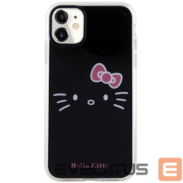 Nugarėlės dėklai Hello Kitty Hello Kitty IML Kitty Face case for iPhone 11 / Xr - black