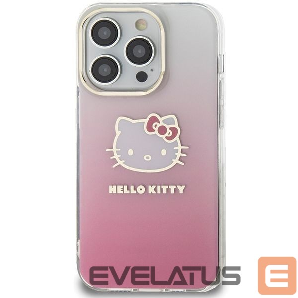 Nugarėlės dėklai Hello Kitty Hello Kitty IML Gradient Electrop Kitty Head case for iPhone 13 Pro Max - pink