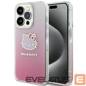 Nugarėlės dėklai Hello Kitty  Hello Kitty IML Gradient Electrop Kitty Head case for iPhone 14 Pro - pink 