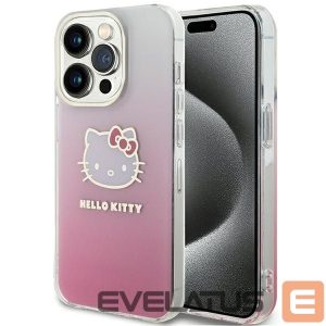 Nugarėlės dėklai Hello Kitty  Hello Kitty IML Gradient Electrop Kitty Head case for iPhone 14 Pro Max - pink 