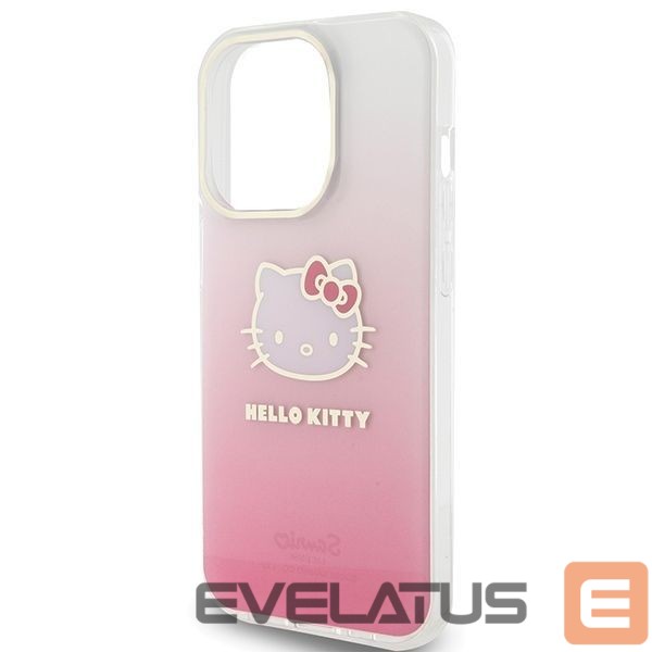 Nugarėlės dėklai Hello Kitty Hello Kitty IML Gradient Electrop Kitty Head case for iPhone 14 Pro Max - pink
