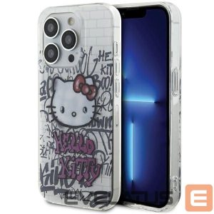 Nugarėlės dėklai Hello Kitty  Hello Kitty IML Kitty On Bricks Graffiti case for iPhone 14 Pro Max - white 