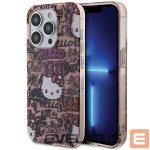 Nugarėlės dėklai Hello Kitty  Hello Kitty IML Tags Graffiti case for iPhone 14 Pro Max - pink 